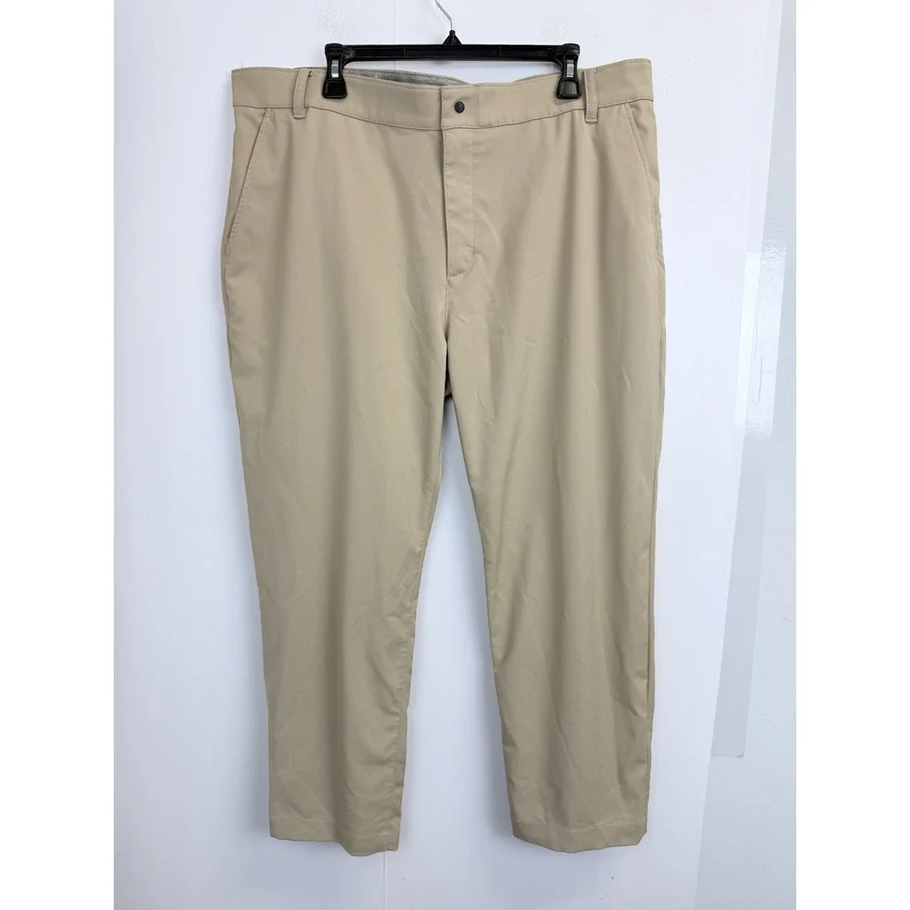 Nike Men's Dri Fit Victory Golf Pants Khaki 40X27 Grip Comfort Waist Swoosh Logo